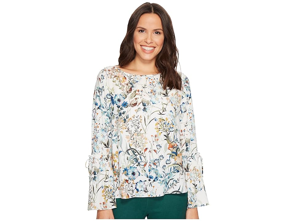 

Karen Kane Tie Sleeve Blouse (Floral) Women's Blouse