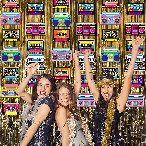 Miniatura 6 de Cintas de radio, pancartas colgantes, cortes de papel decorativos, guirnaldas, decoraciones de pared de habitación, baños de bebé de cumpleaños,