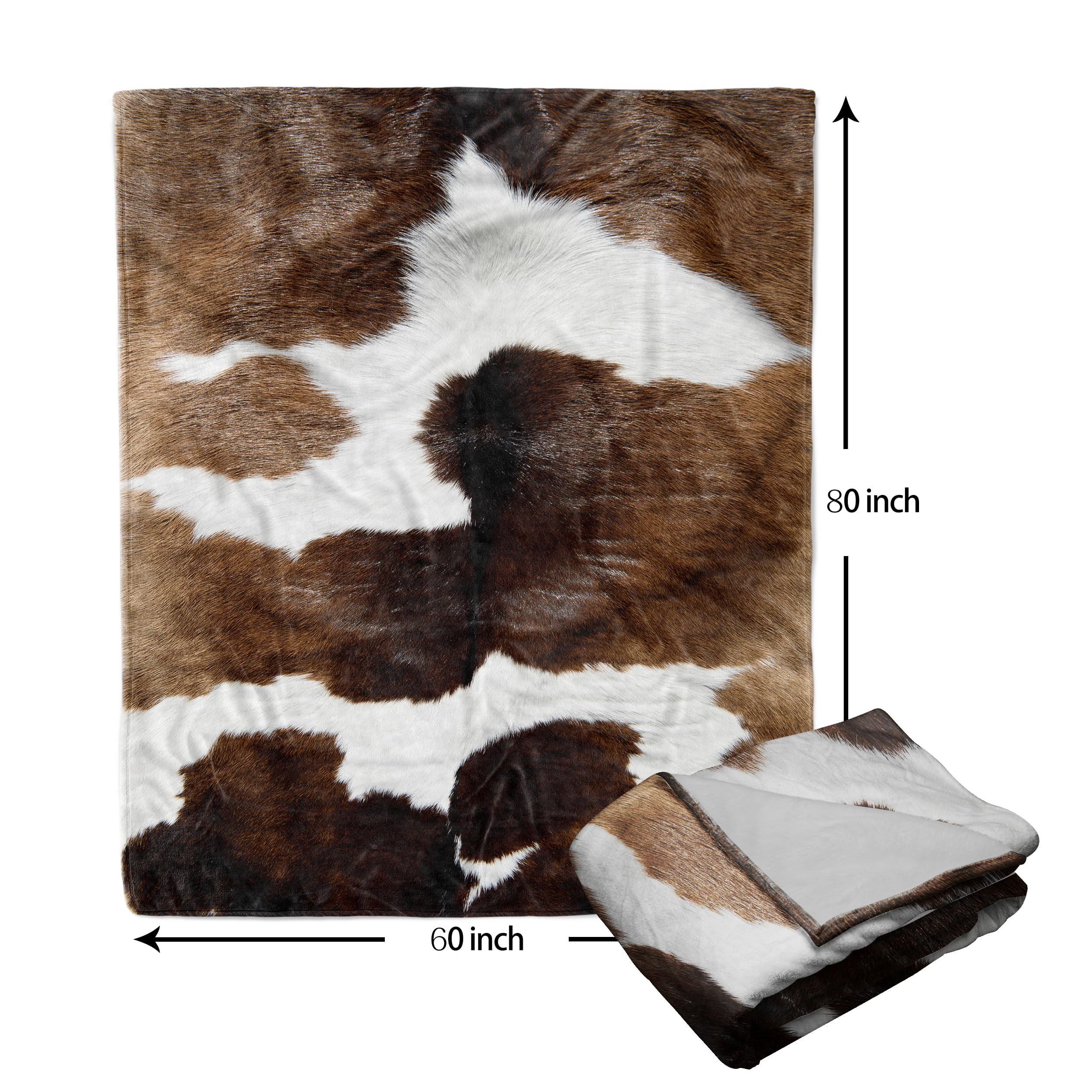 Amazon.com: Brown Cow Print Throw Blanket Cowhide Lightweight Cozy