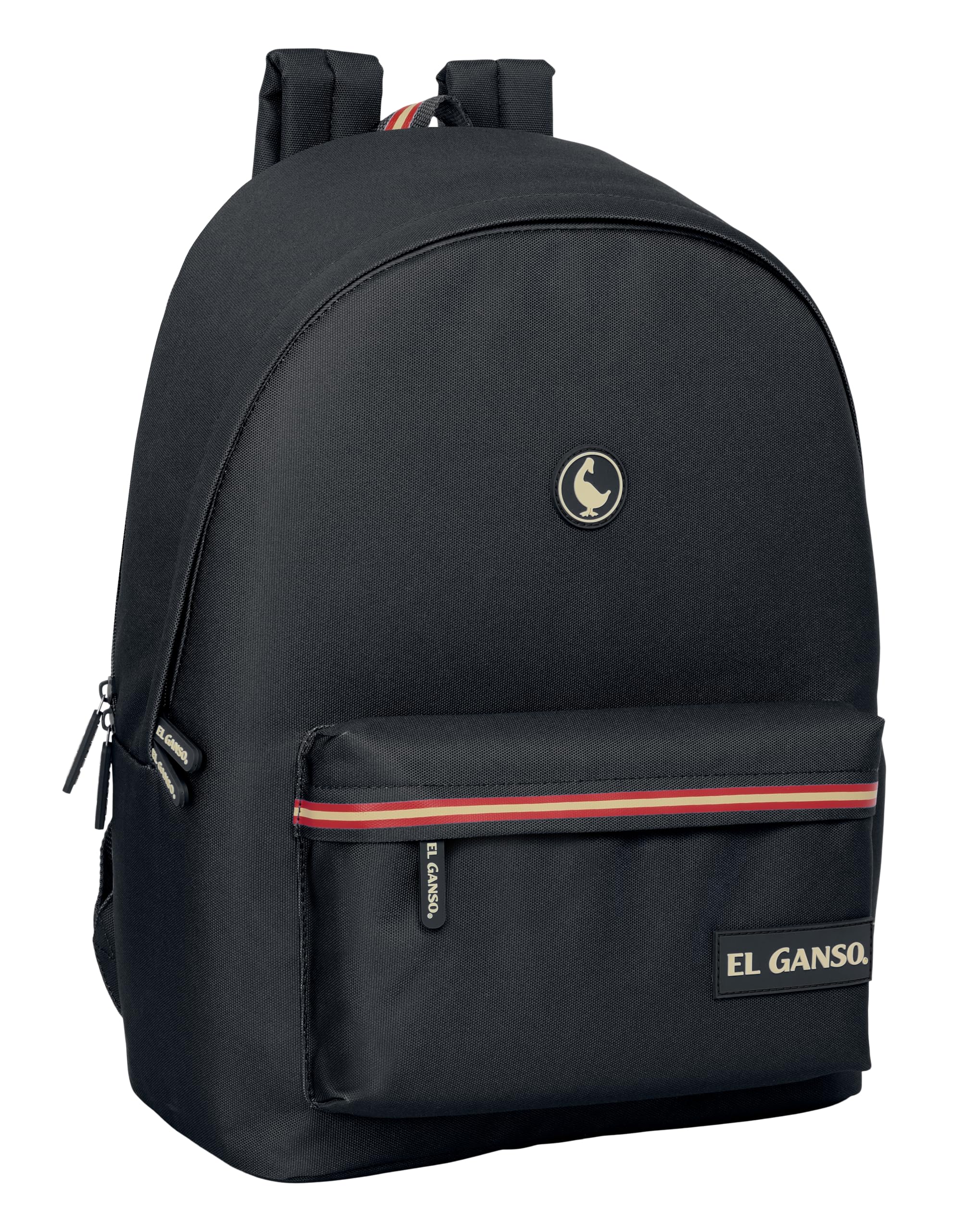 Safta EL GANSO BASICS – Backpack for Laptop 15.6 Inches and USB, Ideal for Young People of Different Ages, Recycled Fabric, Comfortable and Versatile, Quality and Resistance, 31 x 18 x 44 cm, Black,