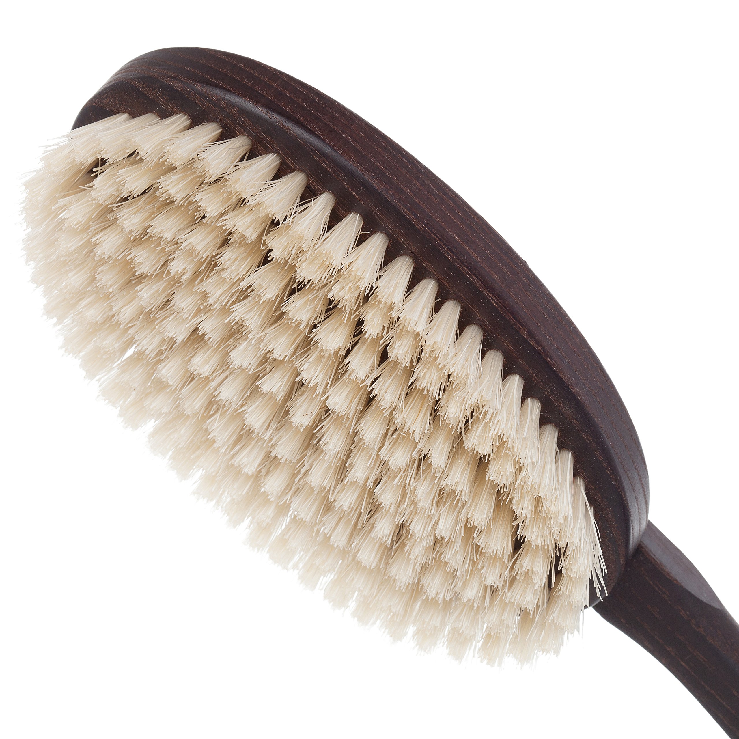 Redecker Rückenbürste, 45cm, Thermo Holz, Braun, Alle Hauttypen, Tiefenreinigung, Sanftes Peeling, Beruhigend, Poren-Behandlung, Reinigung