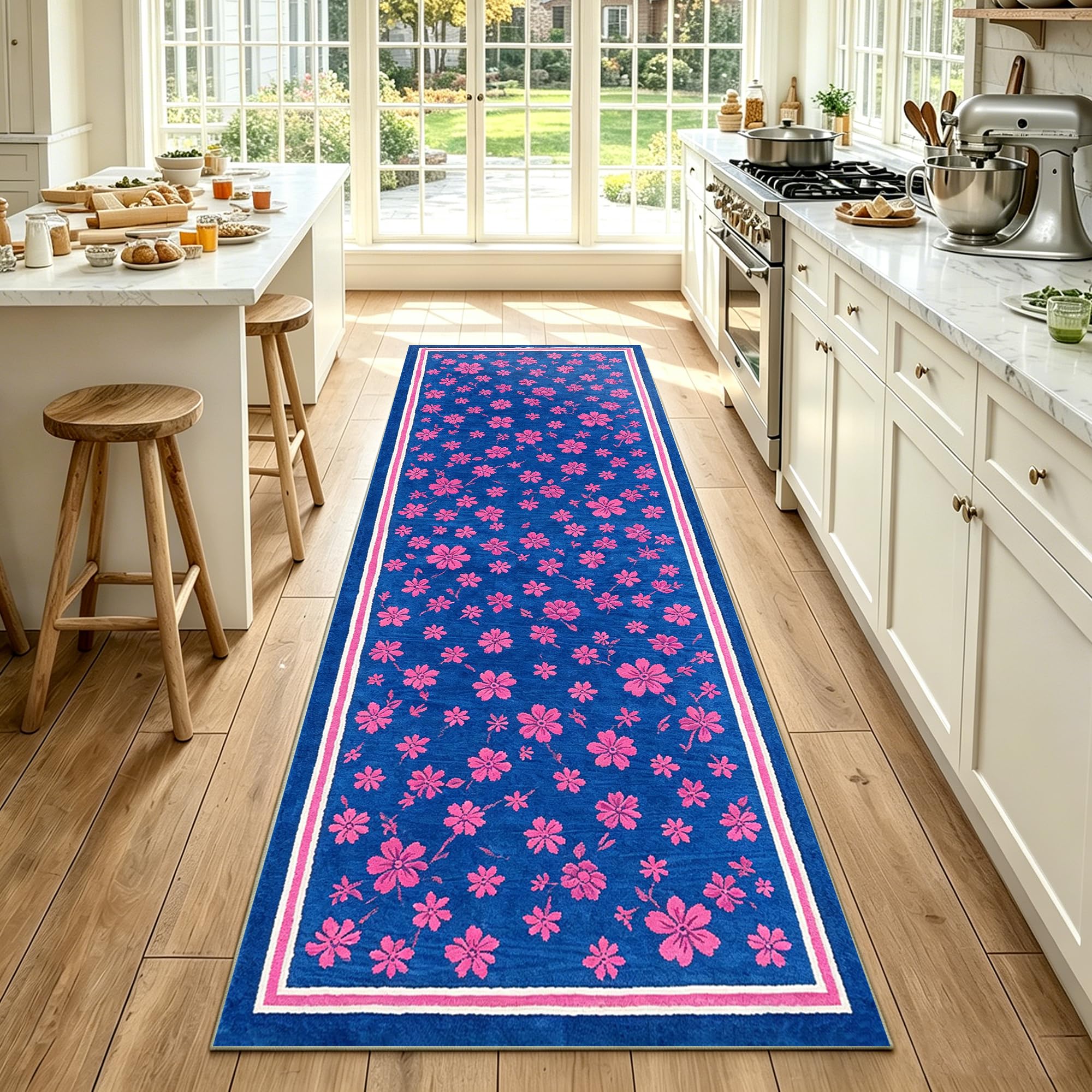 Tappeto Passatoia Cucina Corridoio Antiscivolo 60 x 180 cm | Tappeto Runner Ingresso Lavabile per Cucina Lavanderie Ingresso