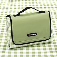 HX&OD Extra Large 80x60 Waterproof Picnic Blanket - Sandproof Beach Mat for Camping, Hiking, Family Picnics, Concerts (Green)