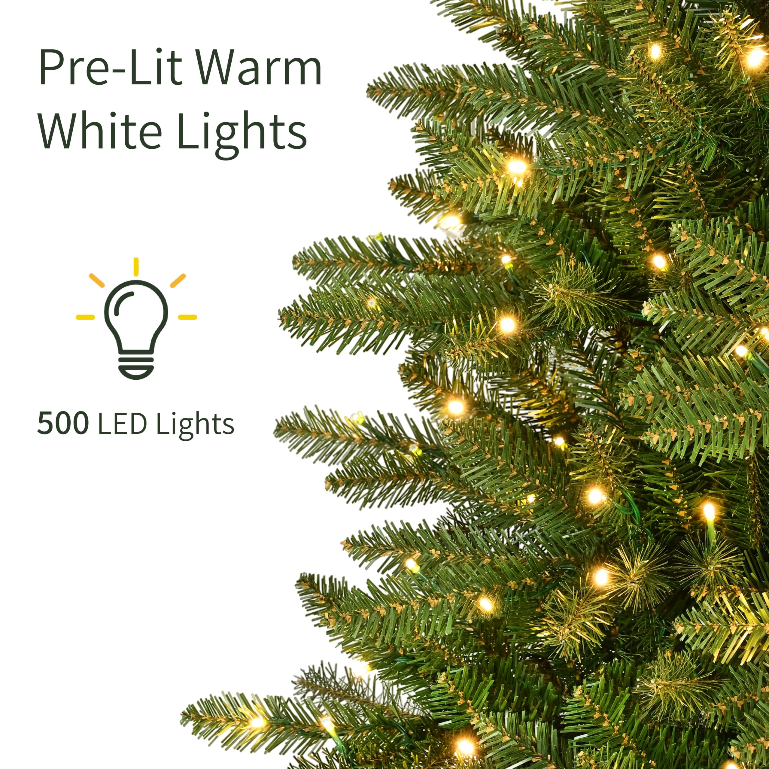 Amazon.com: Puleo International 7.5ft Pre-Lit Slim Fraser Fir