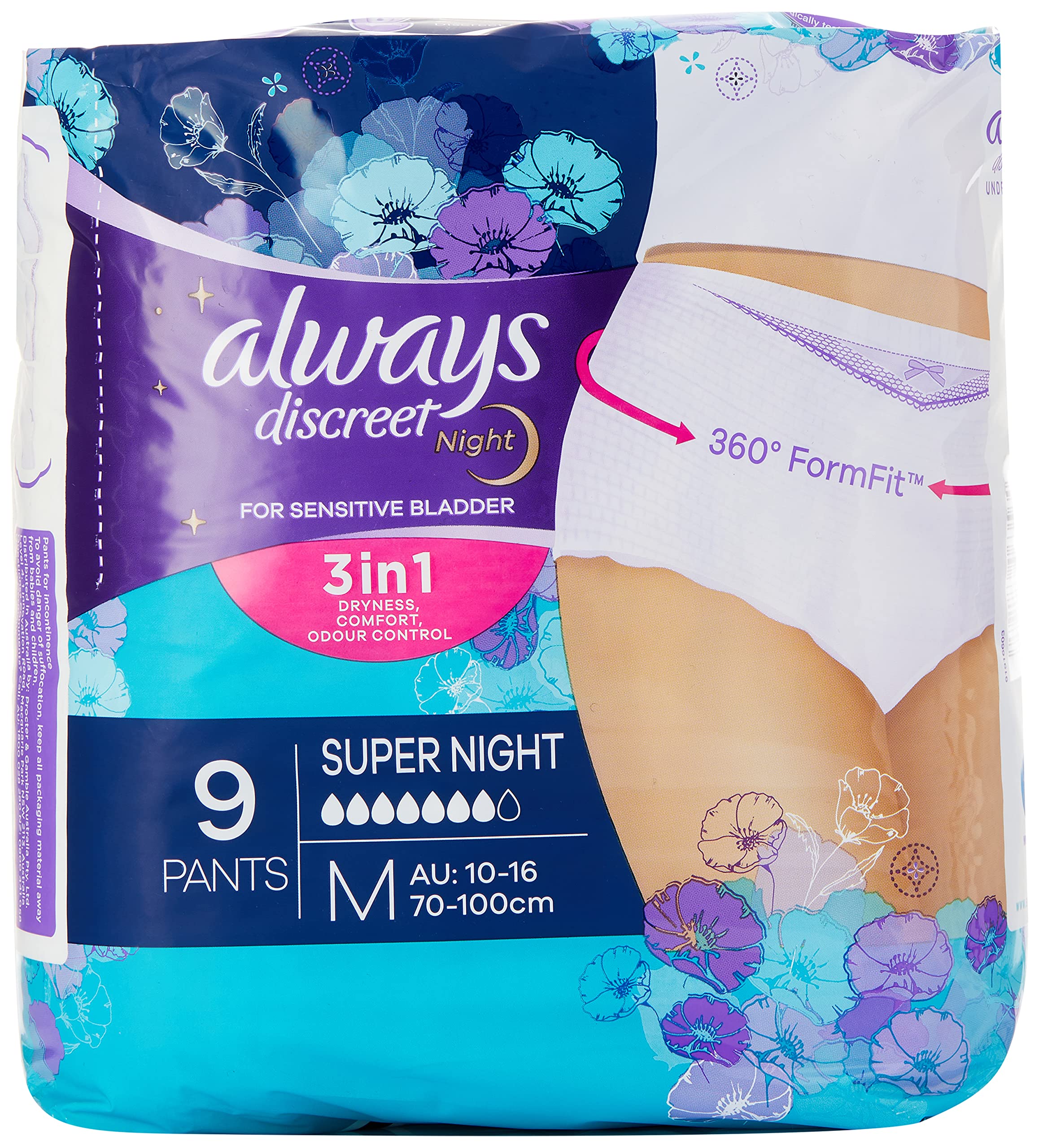 ALWAYS DISCREET INCONTINENCE UNDERWEAR 