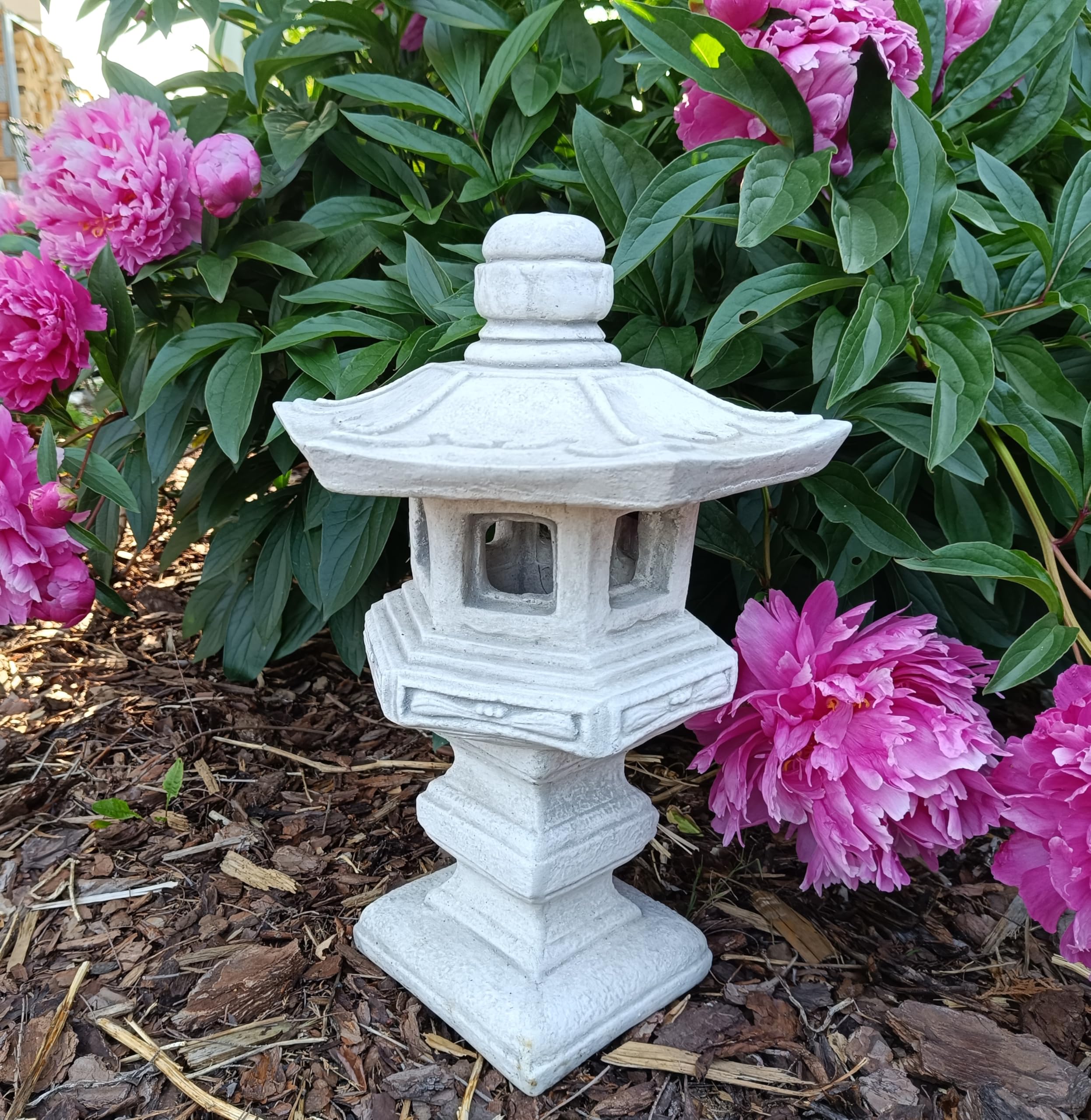 Pagoda/Lanterna "Dabotap" in stile giapponese per ornamento da giardino in pietra/cemento