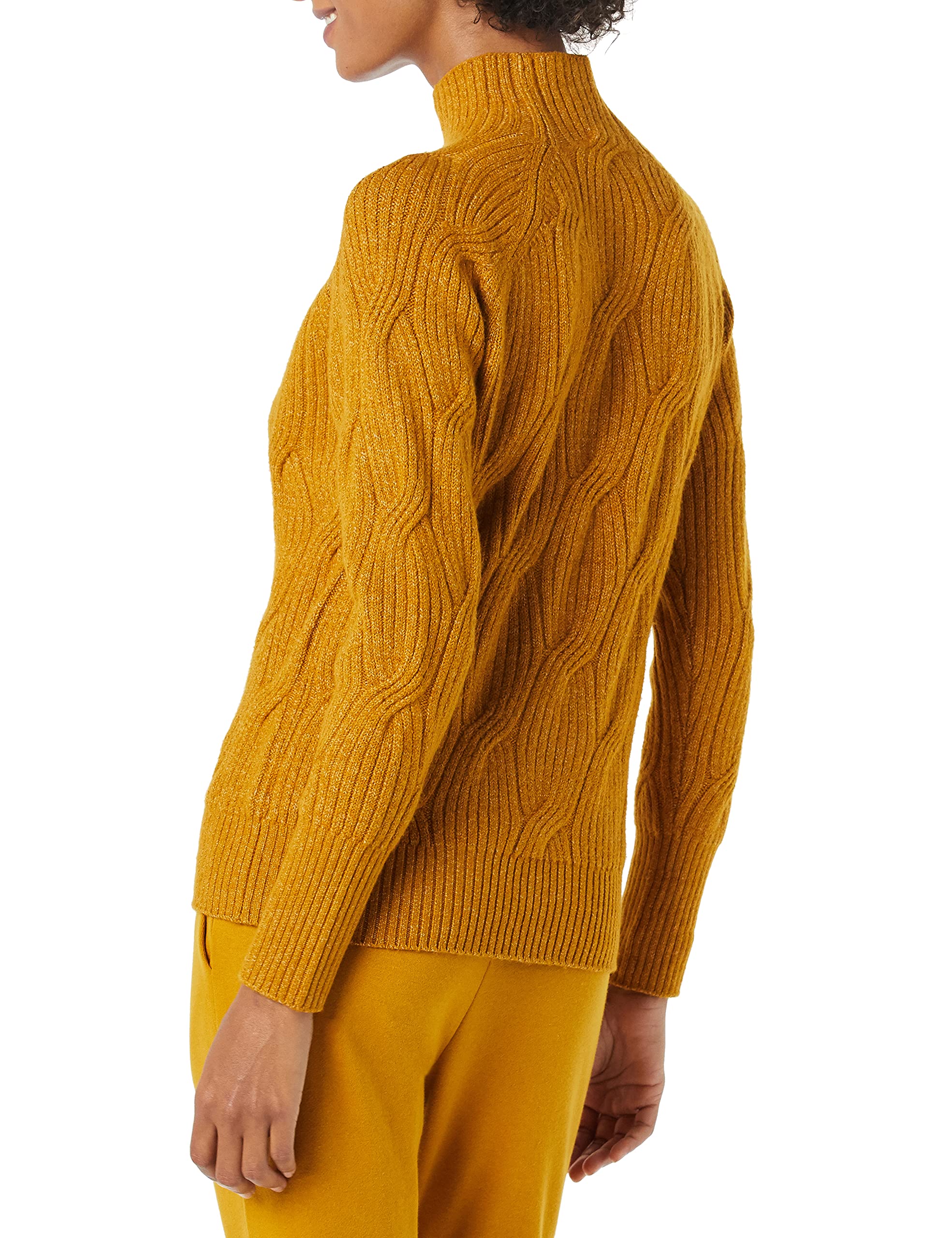 Amazon Essentials Maglione Invernale a Maniche Lunghe, Morbido al Tatto con Collo a Imbuto, Lavorato A Trecce Donna