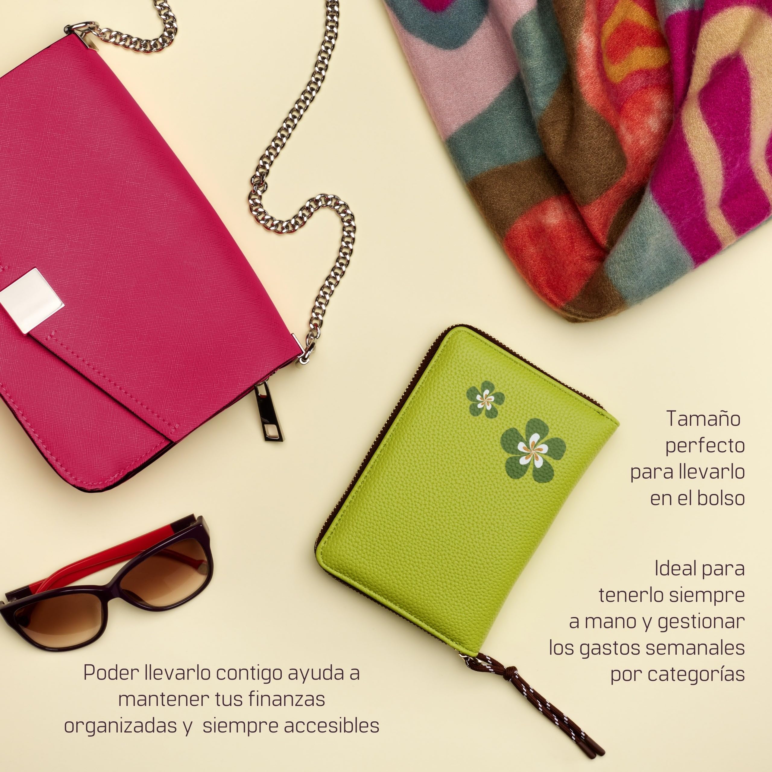 WHEN PIGS FLY - Libreta de Ahorro A7 con Cremallera Completamente en Español - Cuaderno de Ahorro - Carpeta Ahorro Dinero Español - Organizador de dinero - Carpeta de Ahorro de Dinero (Verde)