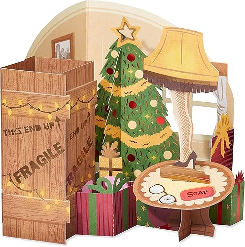 American Greetings Tarjeta de Navidad desplegable A Christmas Story (un verdadero ganador) Un verdadero ganador, una historia de Navidad,Bienvenida