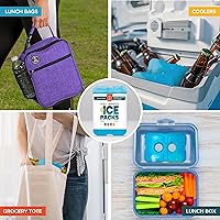Vista 2 de Healthy Packers Ice Packs for Lunch Boxes & Coolers - Freezer Packs - Original Cool Pack Cooler Accessories for Beach, Camping & Fishing Slim &