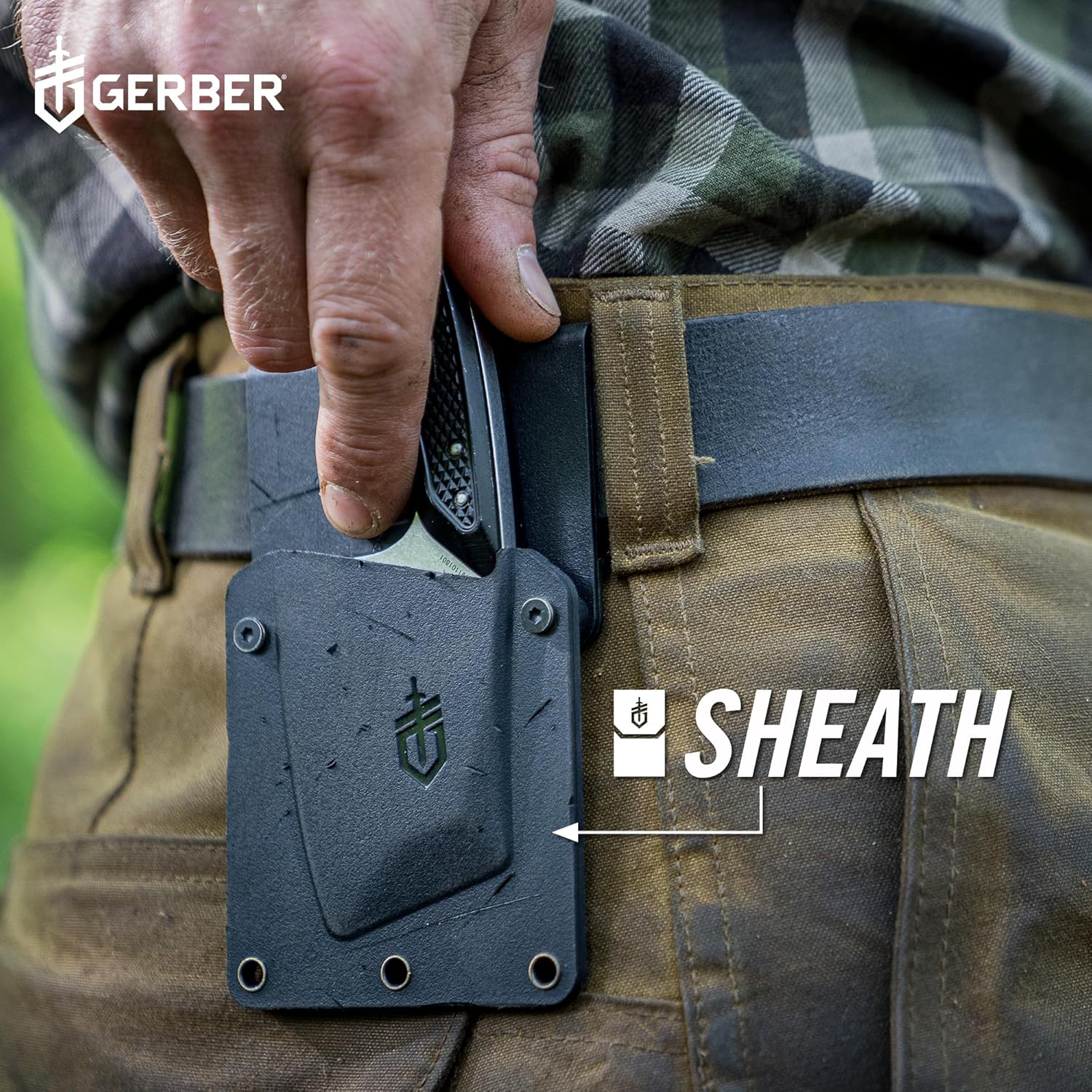 Gerber Gear TRI-Tip Mini Cleaver Fixed Blade Camping Knife with Molle Sheath for Survival and Bushcrafting, Black