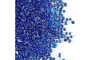 Twinkling High Luster Round Fire Glass Stones for Vase Fillers Crafts Aquarium Garden Decoration