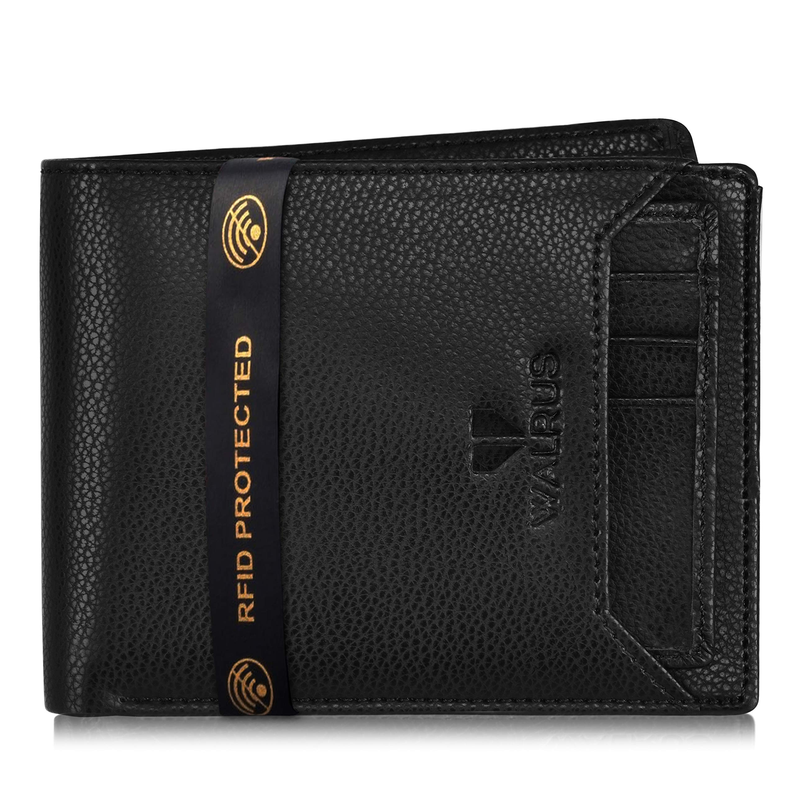 walrus Duke-VI Black Vegan Leather Men Wallet with RFID Protection.-picture-23