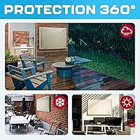 Vista 5 de Garnetics Funda para TV de Exterior de 65 Pulgadas – Impermeable, Resistente a la Intemperie con Protectores de Pantalla Smart Shield, Ideal