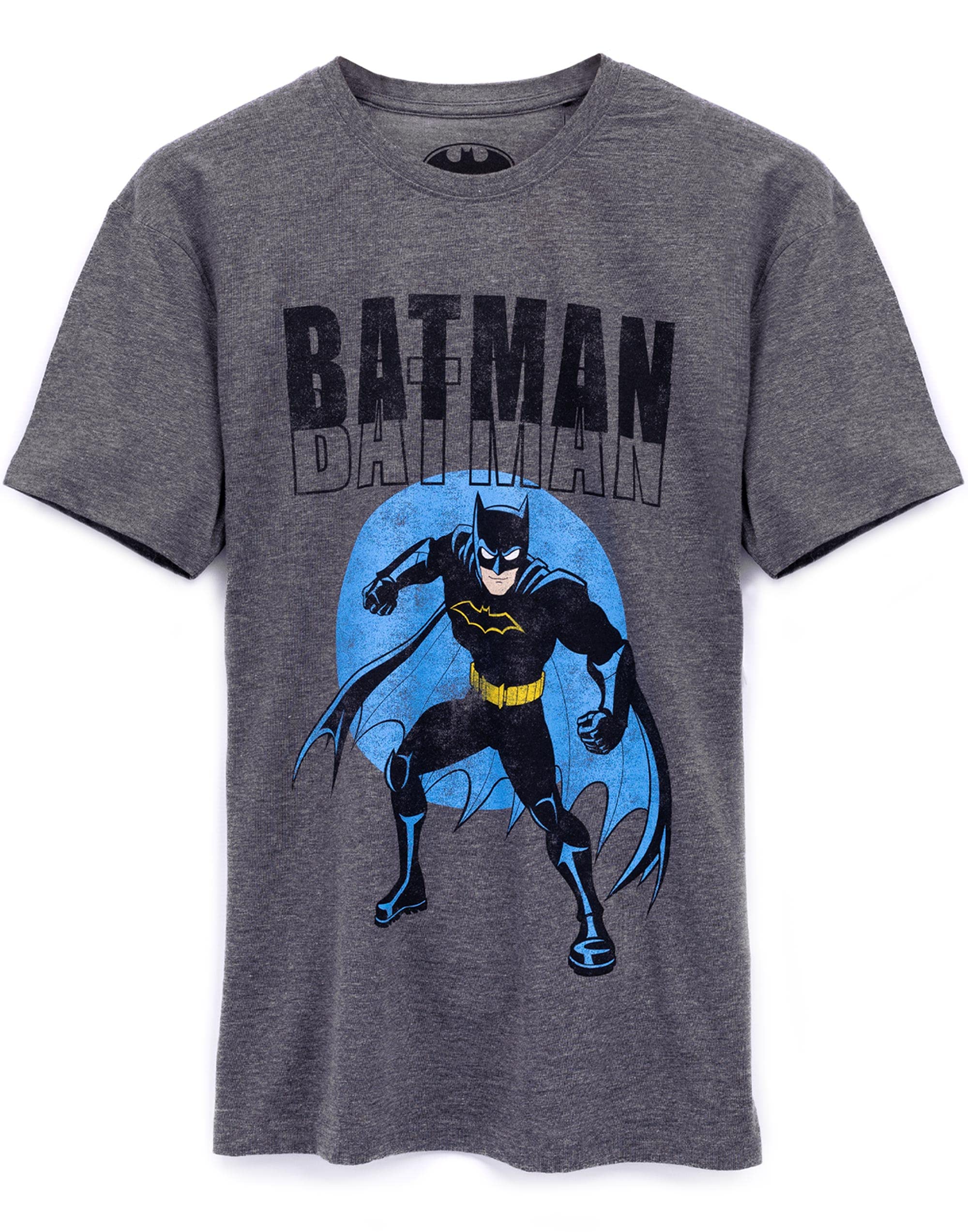 Vanilla Underground Men's Grey Dc Comics Batman Short Sleeved T-Shirt - Small