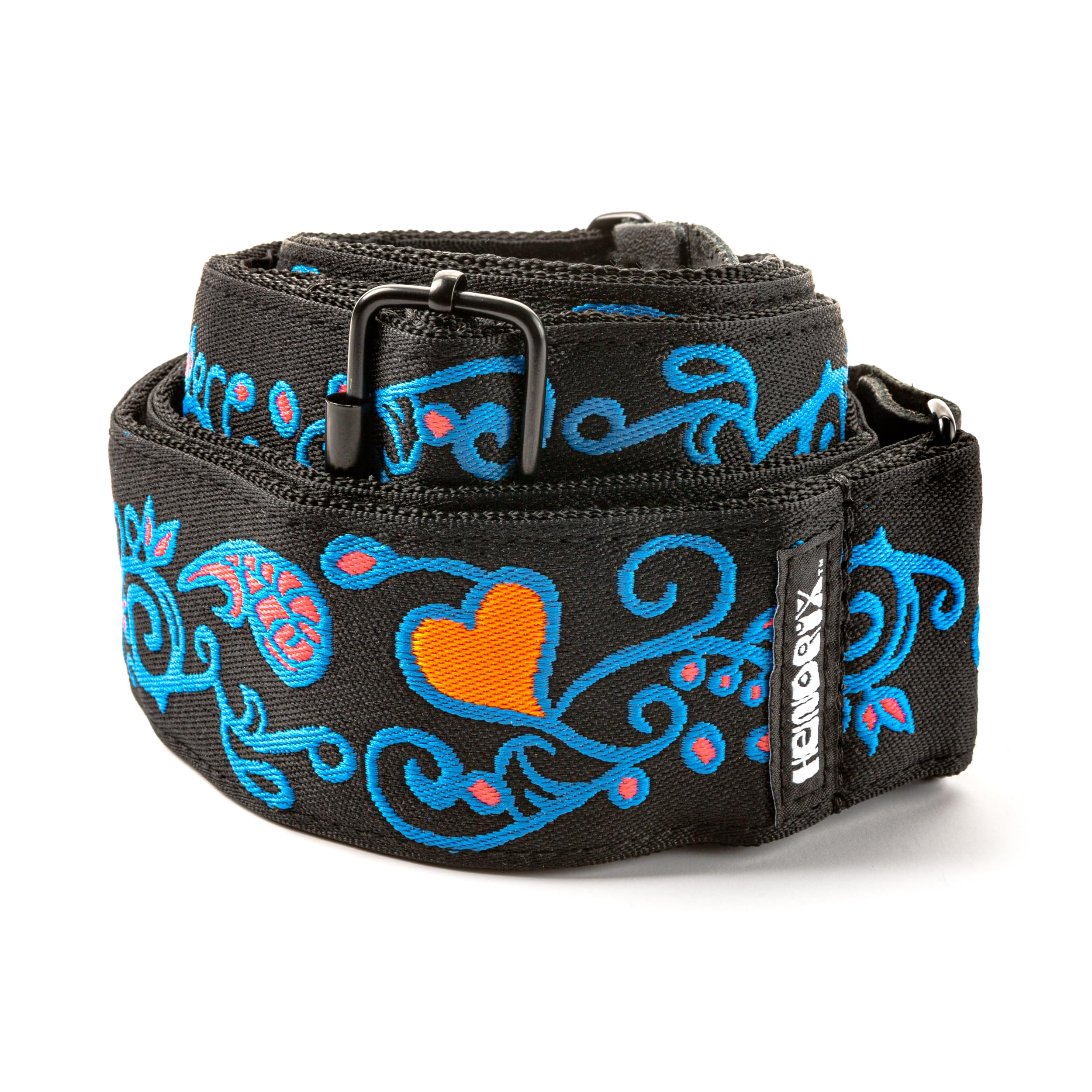 Dunlop Jimi Hendrix™ Blacklight Monterey Blue Jacquard UV Light Guitar and Bass Strap (JH24)