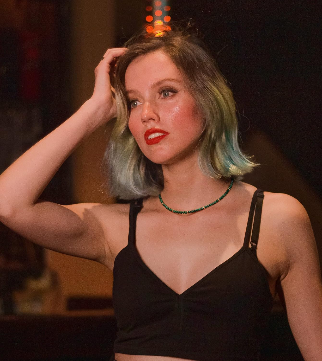 SOFYBJA Tiger Eye Beaded Necklace Green Malachite Beads Choker Necklace Gold Star Zircon Pendant Necklace Women Chakra Healing Gemstone Jewelry Amulet Gifts - Image 5