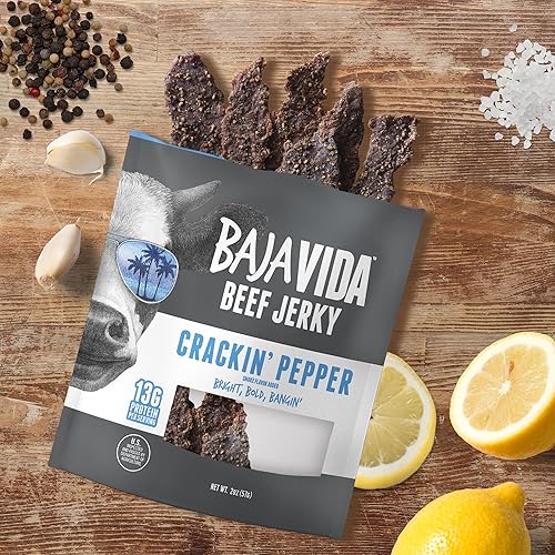 Vista 13 de Baja Vida Sweet Orange Beef Jerky – Paquetes de bocadillos de carne seca saludable, sin gluten, carne de res totalmente natural, sin MSG, fabricado