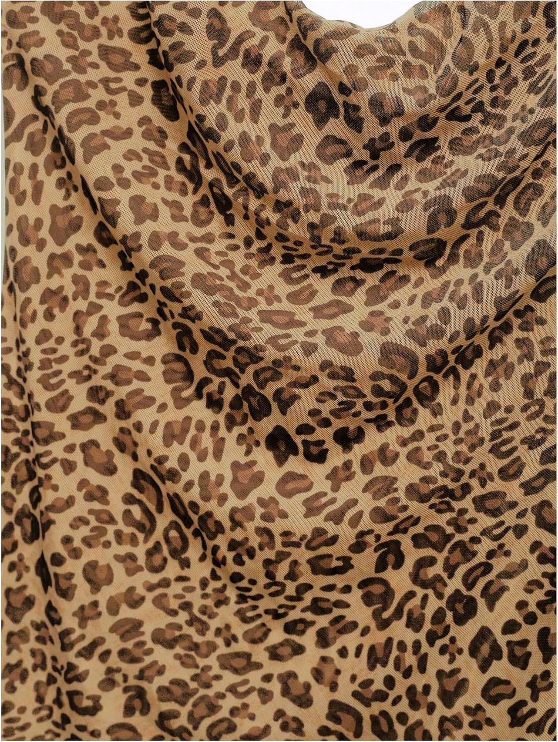 SweatyRocks Women's Draped Leopard Print Mini Dress Split Sleeveless Spaghetti Strap Y2K Dresses - Image 5