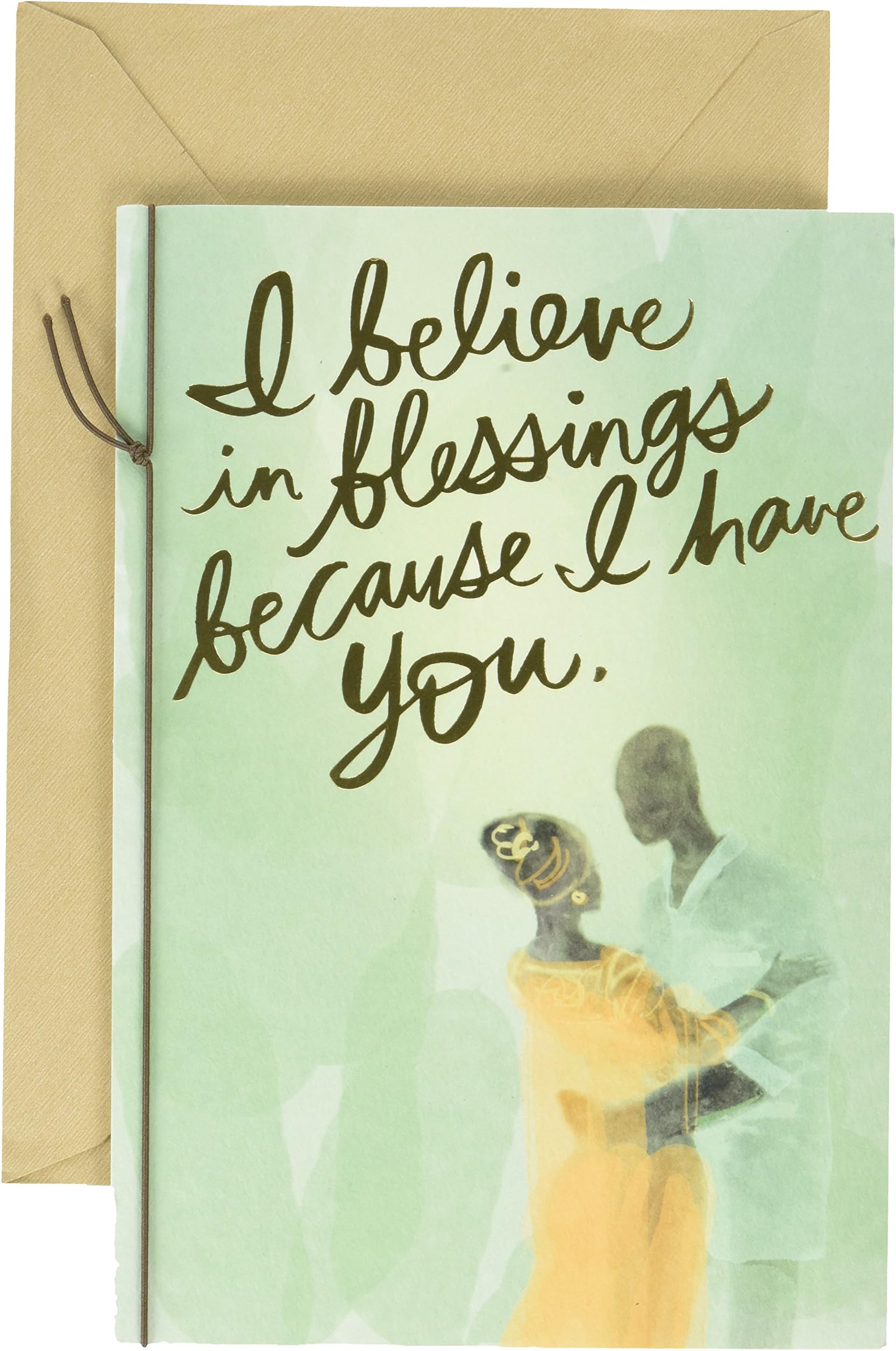 Hallmark Mahogany Romantic Religious Birthday Card (Believe in Blessings)