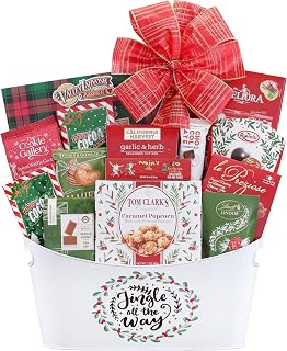Wine Country Gift Baskets Joy to the World Gourmet Gift Tin Snack Gifts Christmas Holiday Food GIft