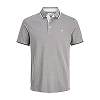 Jack & Jones Polo da Uomo Jjepaulos SS Noos Pls, Ultimate Grey