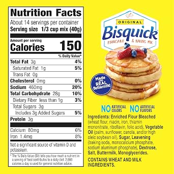 Betty Crocker Bisquick Original Pancake & Baking Mix, 20 oz