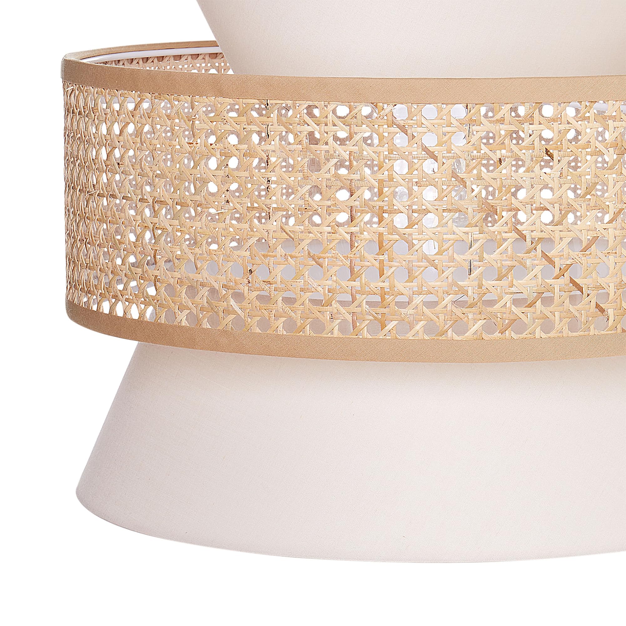 Lampada a sospensione Illuminazione con paralume in Rattan Naturale Beige