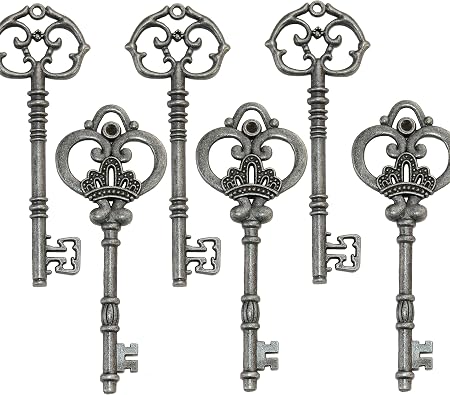 Makhry 20Pcs Rustic Large Skeleton Keys for Wedding Decoration Favor
