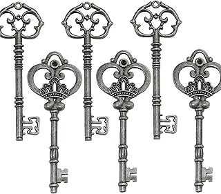 Makhry Mixed 20 Extra Large Antique Skeleton Keys Rustic Key for Wedding Decoration Favor