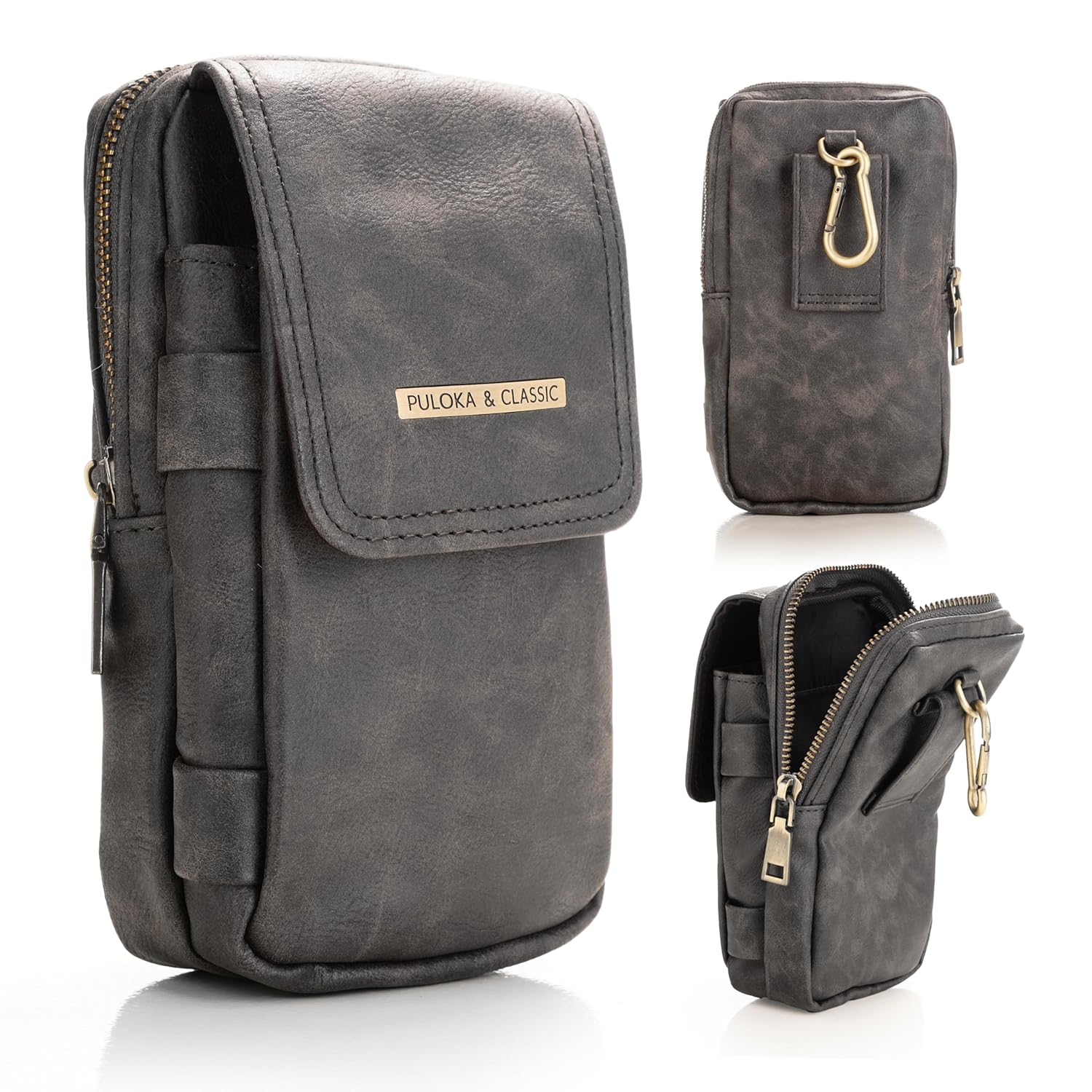 PULOKA Multi-Purpose Dual Mobile PU Leather Pouch Carry Two Phones, Cash, Cards, Keys, and Accessories Travel Holster Pouch Upto 6.8 inch – Black PULOKA Multi-Purpose Dual Mobile PU Leather Pouch Carry Two Phones, Cash, Cards, Keys, and Accessories Travel Holster Pouch Upto 6.8 inch – Black