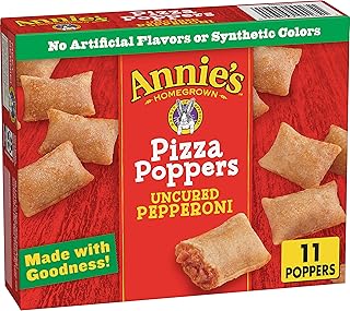 Annie's Frozen Pizza Poppers, Uncured Pepperoni Snacks, Snacks, 5 oz, 11 ct