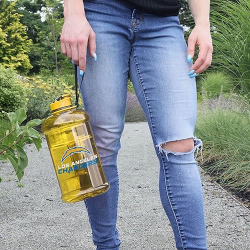 Miniatura 12 de FOCO NFL - Botella de agua unisex para adultos, con logotipo de equipo de la NFL, de plástico, transparente, grande, para deportes