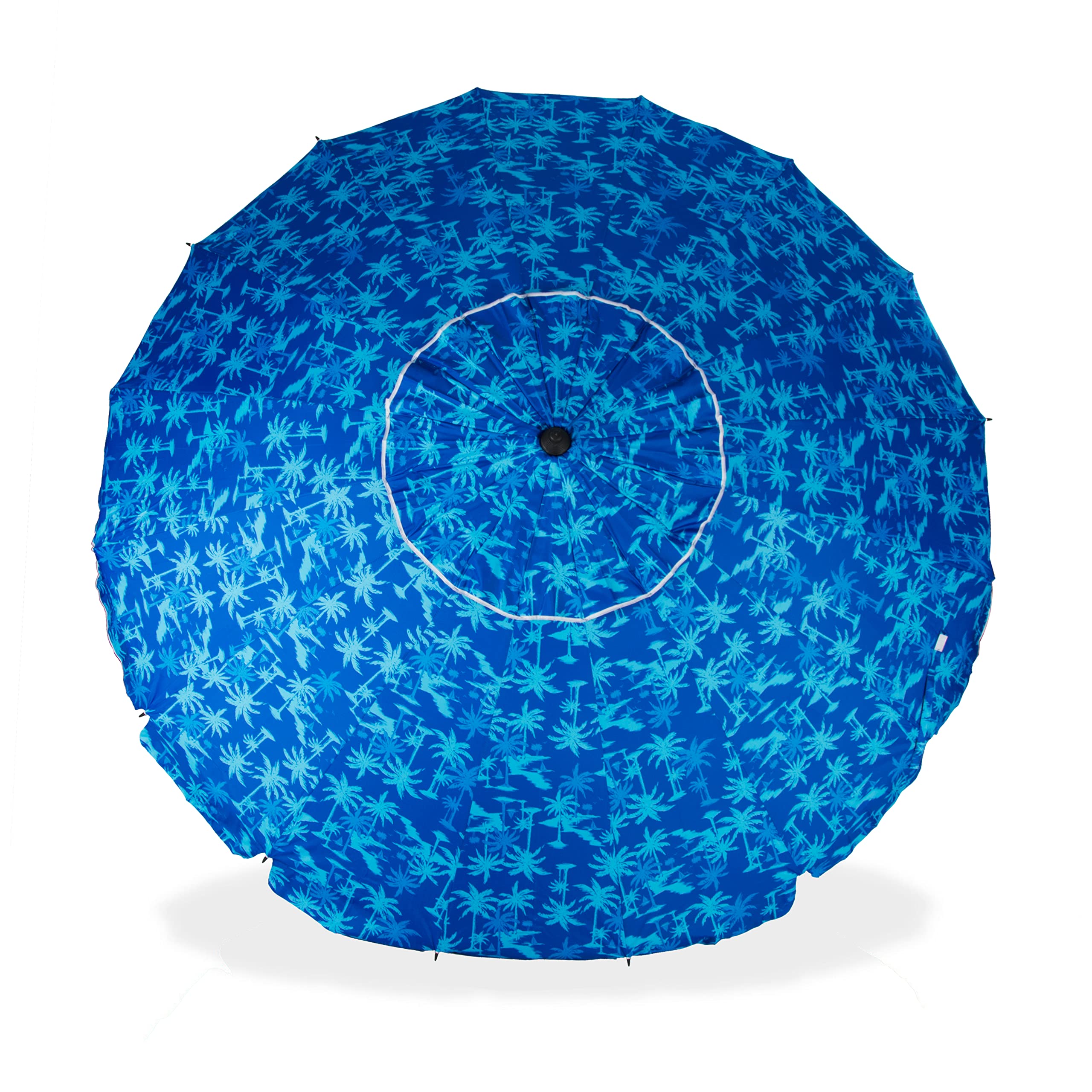 CREVICOSTA QUALITY MARK MARCAS DE CALIDAD - Sombrilla de playa 240 cm con Espiral y Poste de Recorrido Total. 16 Varillas