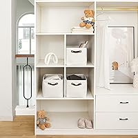 Vista 36 de OrganiHaus Narrow Storage Bins 15x06in, Small Closet Bins for Shelves, Bathroom Storage Baskets for Shelves, Narrow Baskets, Fabric Organizer with