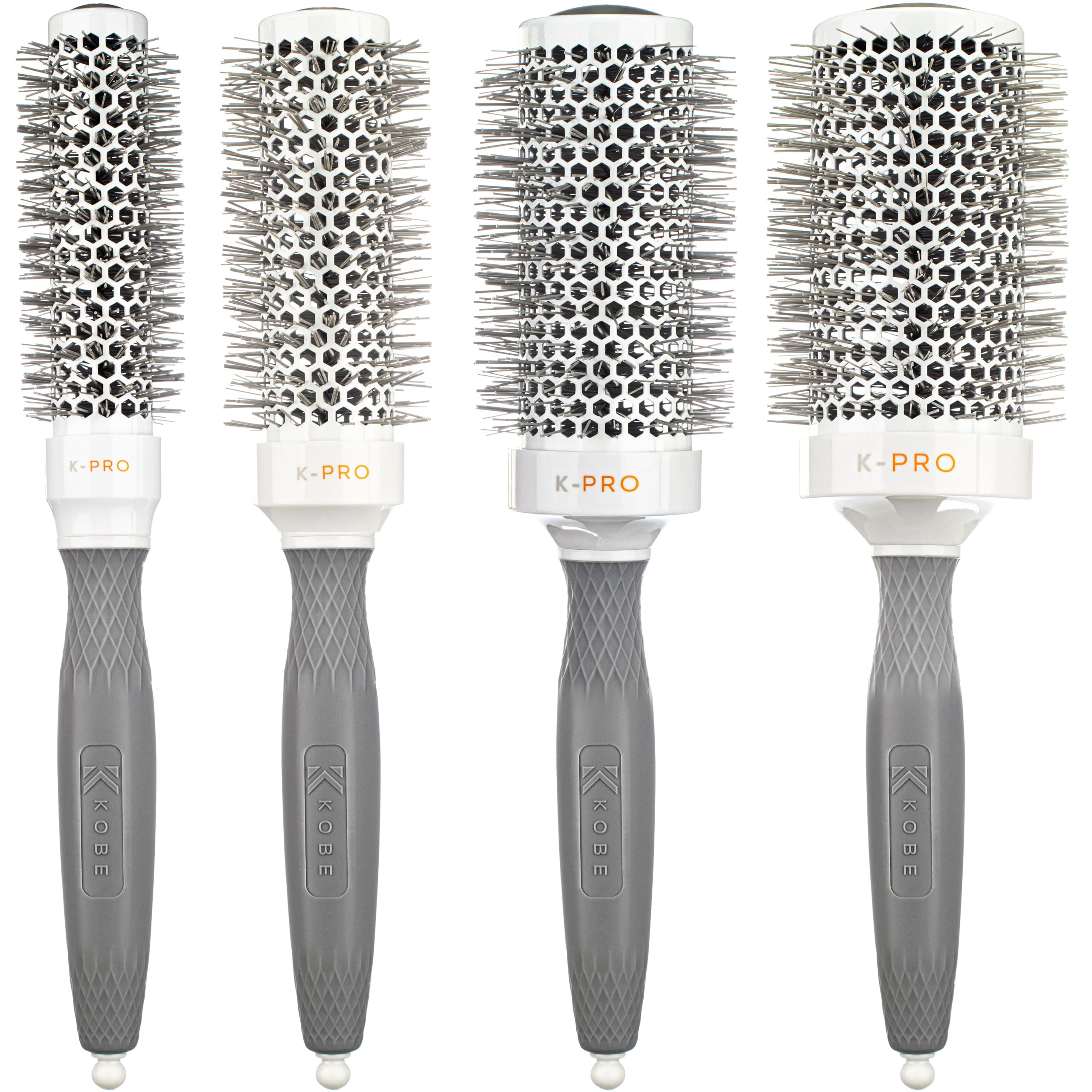 Kobe K-Pro Set of 6 - All Four Radial Blowout Brush - Detangling - Flexible Cushion Paddle Brush, Blowout & Blowdry - Image 4
