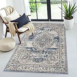 YOUFORTONG Tapete lavável 3x5 tapetes de área: tapete macio ultra fino de pelo baixo lavável à máquina, tapete de entrada leve, tapete antiderrapante para sala de estar, quarto, cozinha, 9,5 x 1,5 m