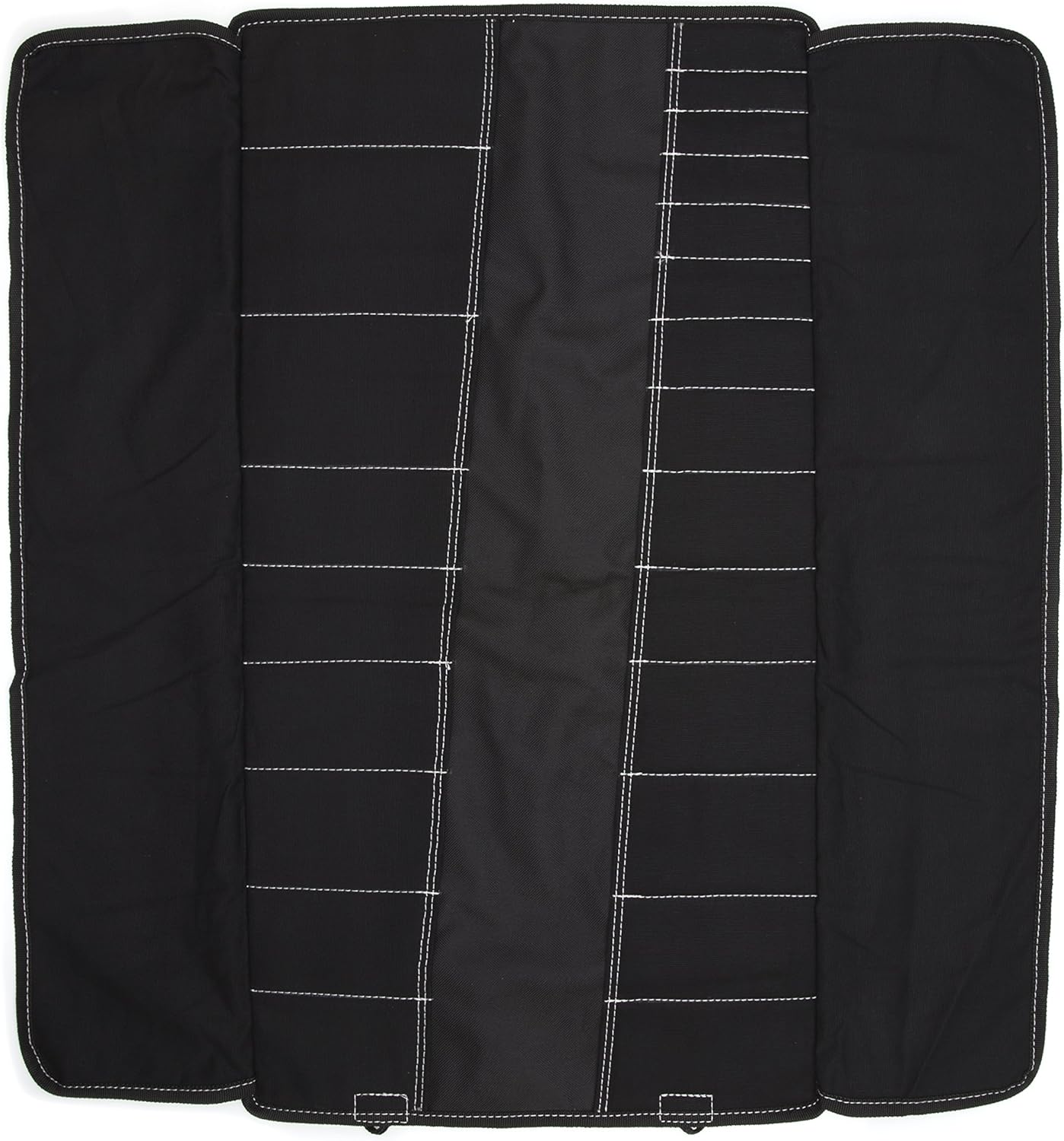 Dickies Large Wrench/Screwdriver Organizer Roll for Mechanics, 23 Tool Pockets, Durable Canvas Construction, 26 in. x 14.25 in. Unrolled, Black