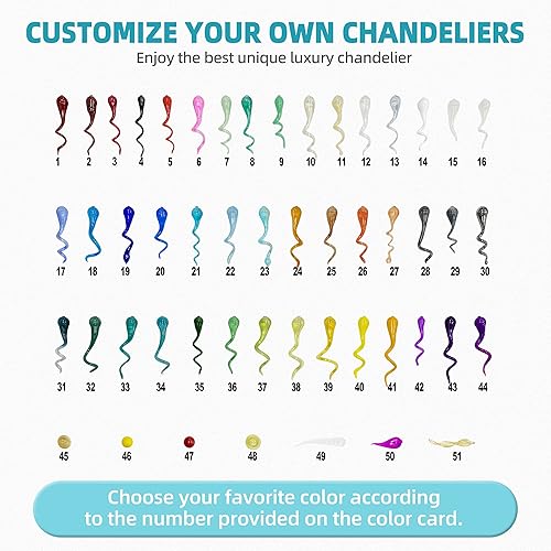 Miniatura 6 de Candelabros contemporáneos, lámpara de araña de cristal de Murano, luces colgantes LED para escalera, vestíbulo de hotel, 28 pulgadas de diámetro
