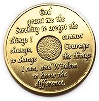 Vista 2 de 1 Year Bronze AA (Alcoholics Anonymous) Birthday - Anniversary Recovery Medallion/Coin/Chip