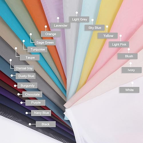 Miniatura 5 de Chyhomenyc Cortinas traslúcidas para cocina, 42 pulgadas de ancho x 24 pulgadas de largo, cortinas pequeñas filtrantes de luz, cortinas cortas para