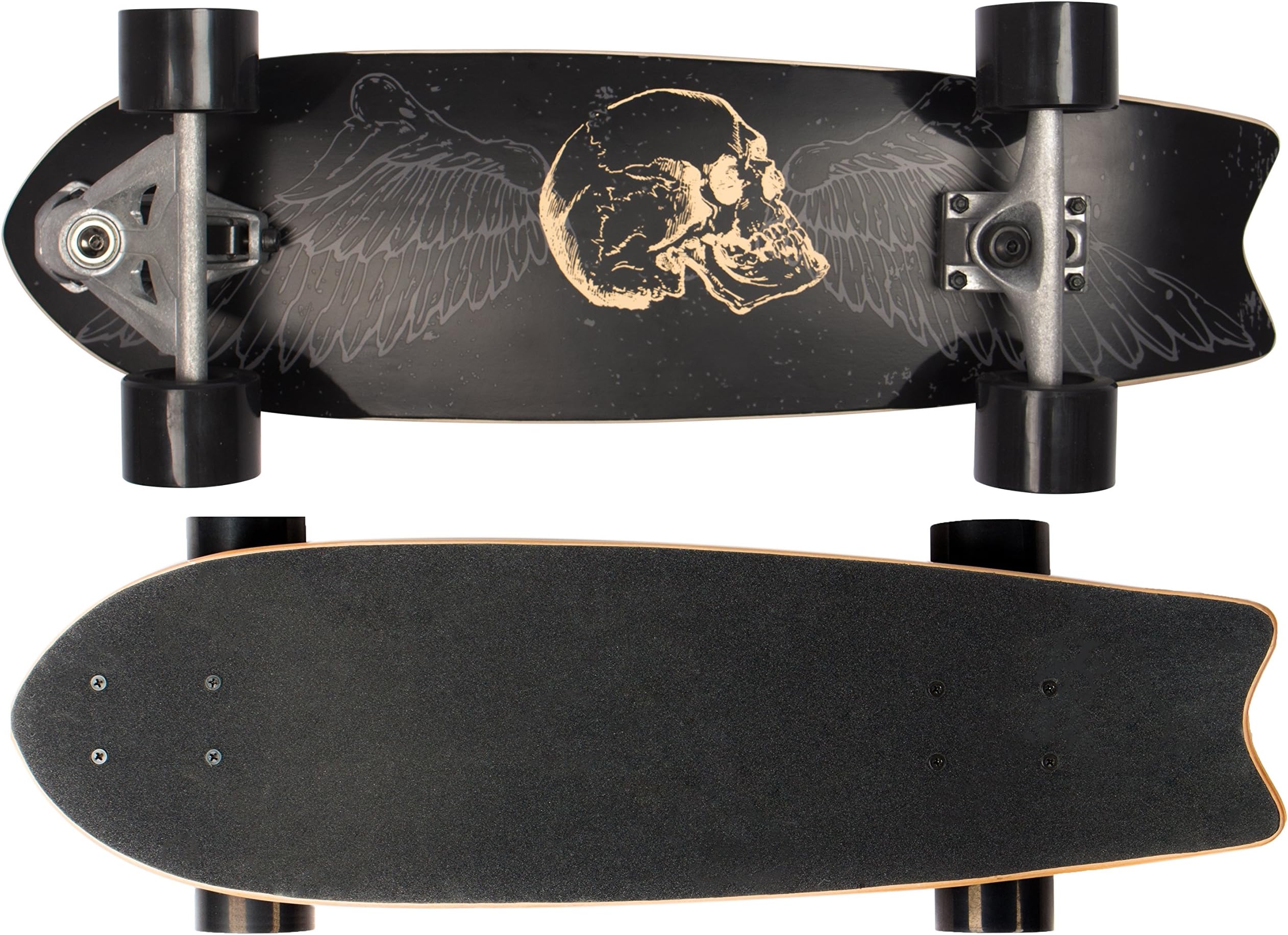 sportplus EZY! Carver Board – ABEC-7 Ball Bearings – Multicolour Skateboard – Light and Portable – One Size