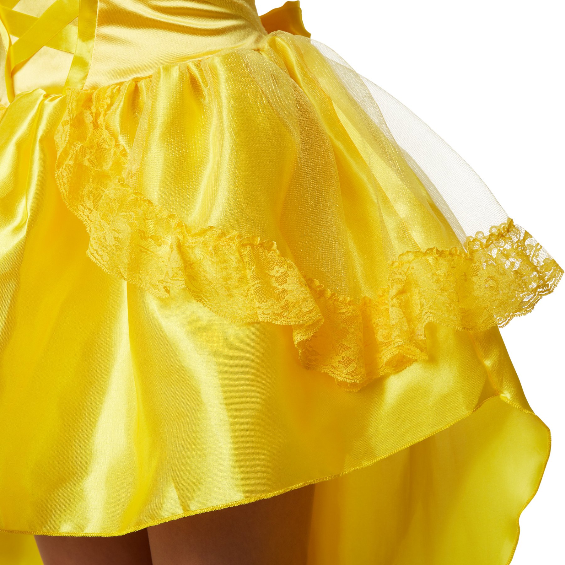 dressforfun Costume da donna Sexy Principessa Belle | Sensuale abito high-low con spalline | Integrata sottogonna con tulle (S | No. 301868)