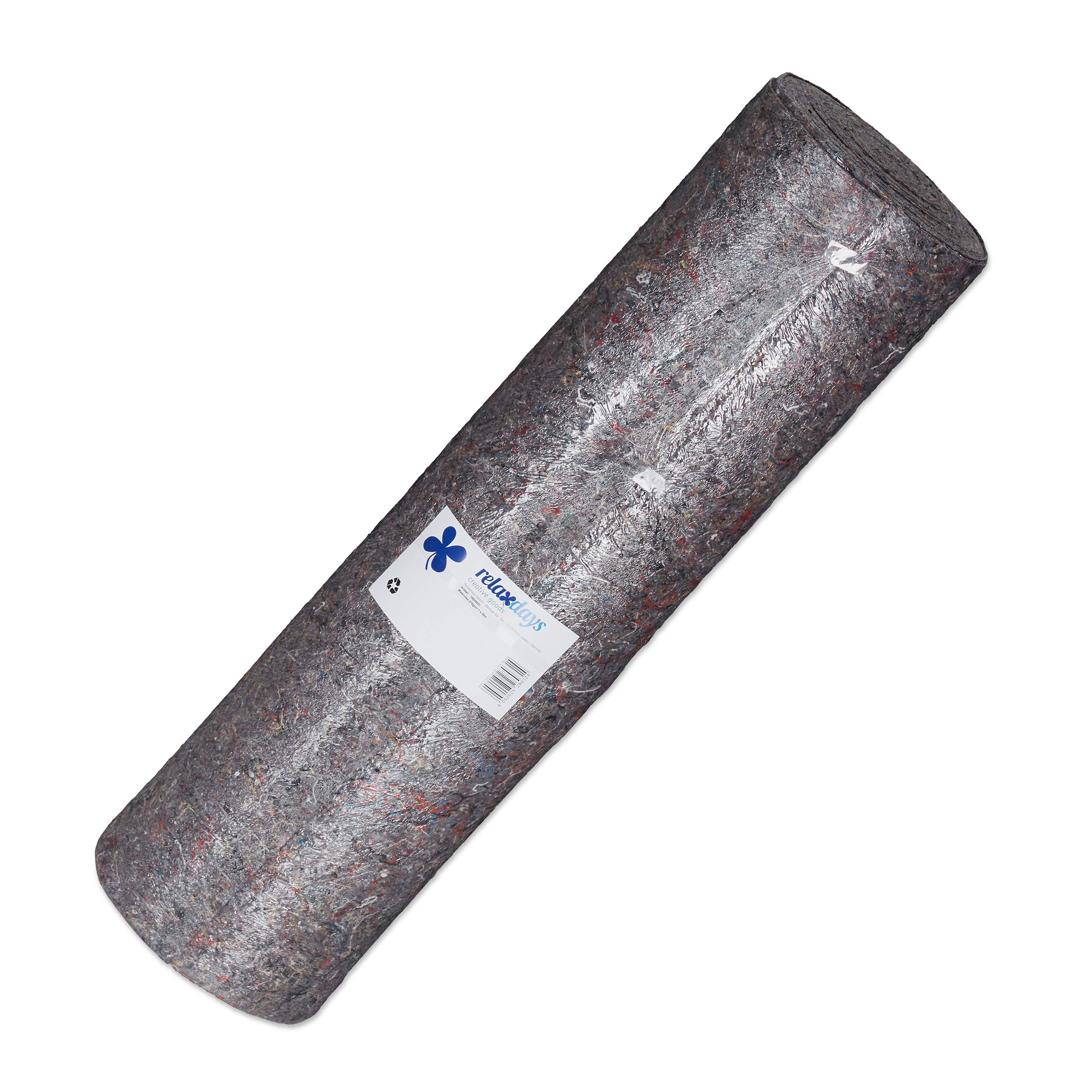 2 x włóknina malarska, rolka z włókniny maskującej, po 1 m x 50 m = 50 m², antypoślizgowa, wodoodporna, 270 g/m², malowanie, przeprowadzka, szara