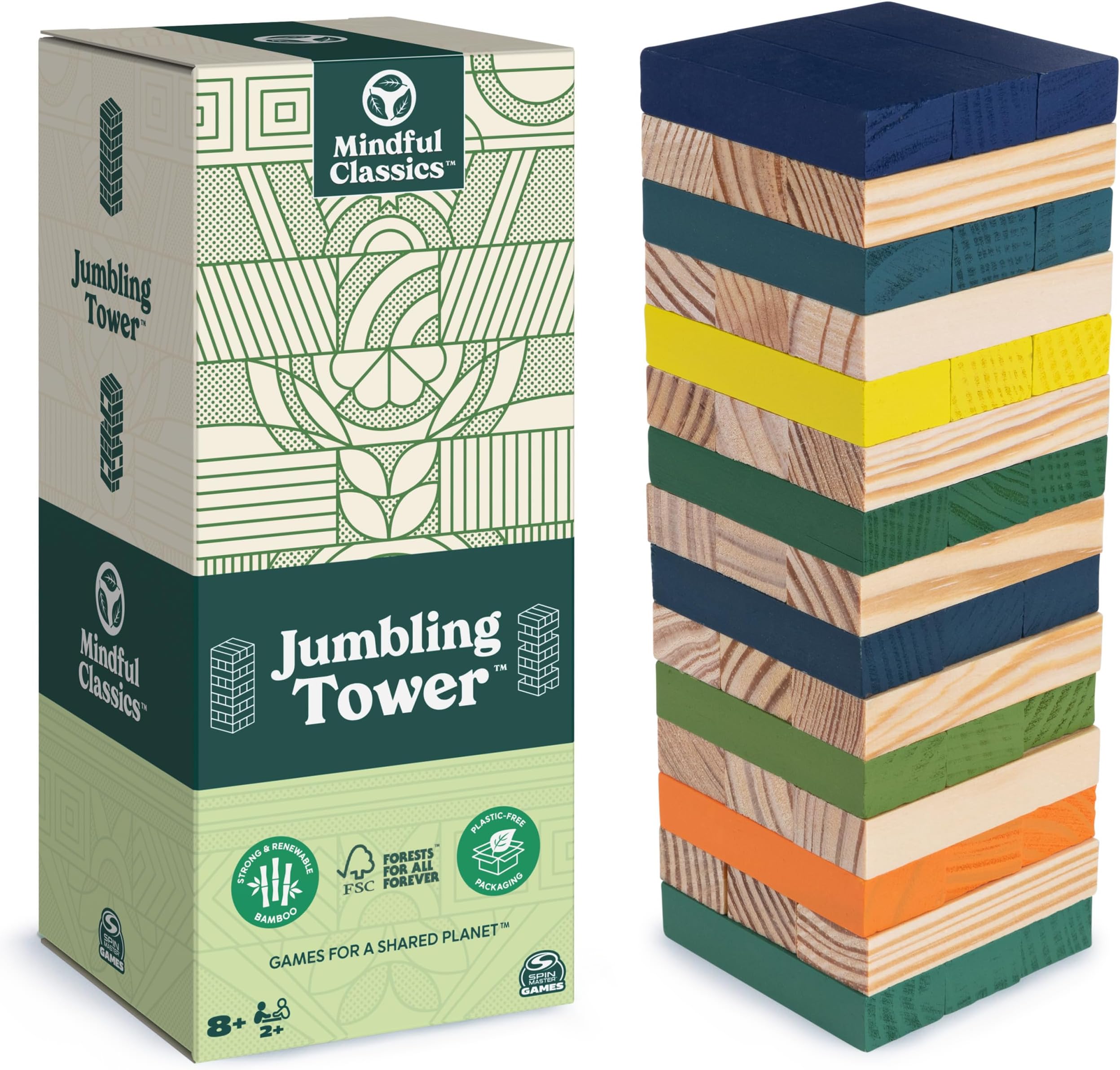 Mindful Classics Spin Master Games Jumbling Tower Classic Game