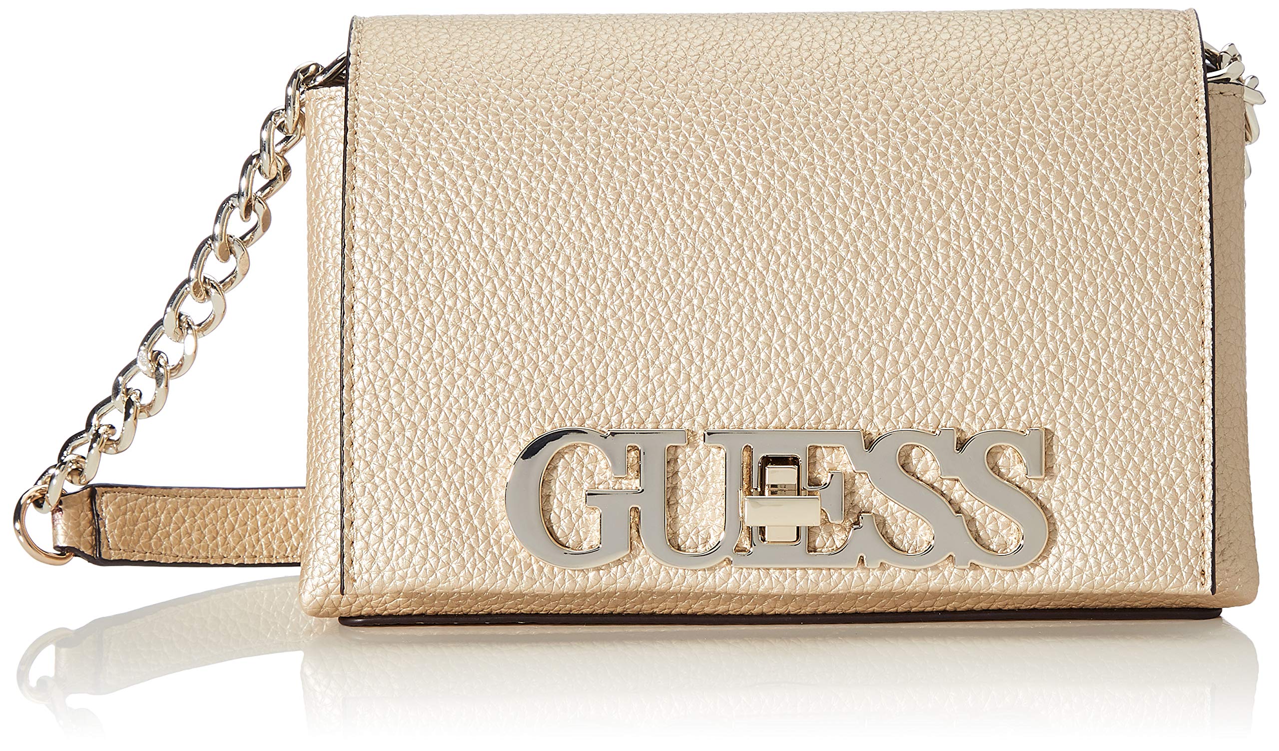 Guess Uptown Chic Mini Xbody Flap Women’s, Oro, Taglia Unica