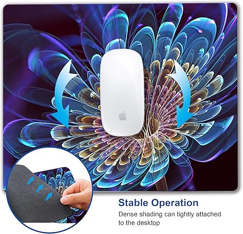 Miniatura 4 de Alfombrilla de mouse con diseño de flores 3D, alfombrilla de mouse personalizada para computadora portátil, accesorios de decoración de oficina,