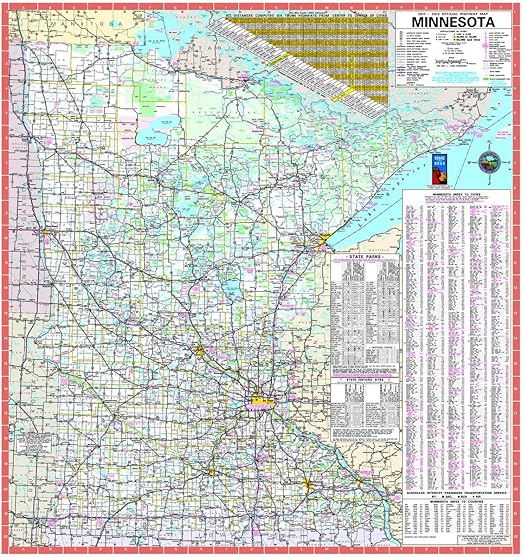 Road Map Of Minnesota Amazon.com: Gifts Delight Laminated 24X25 Poster: Road Map - Official  Minnesota State Highway Map: Posters & Prints
