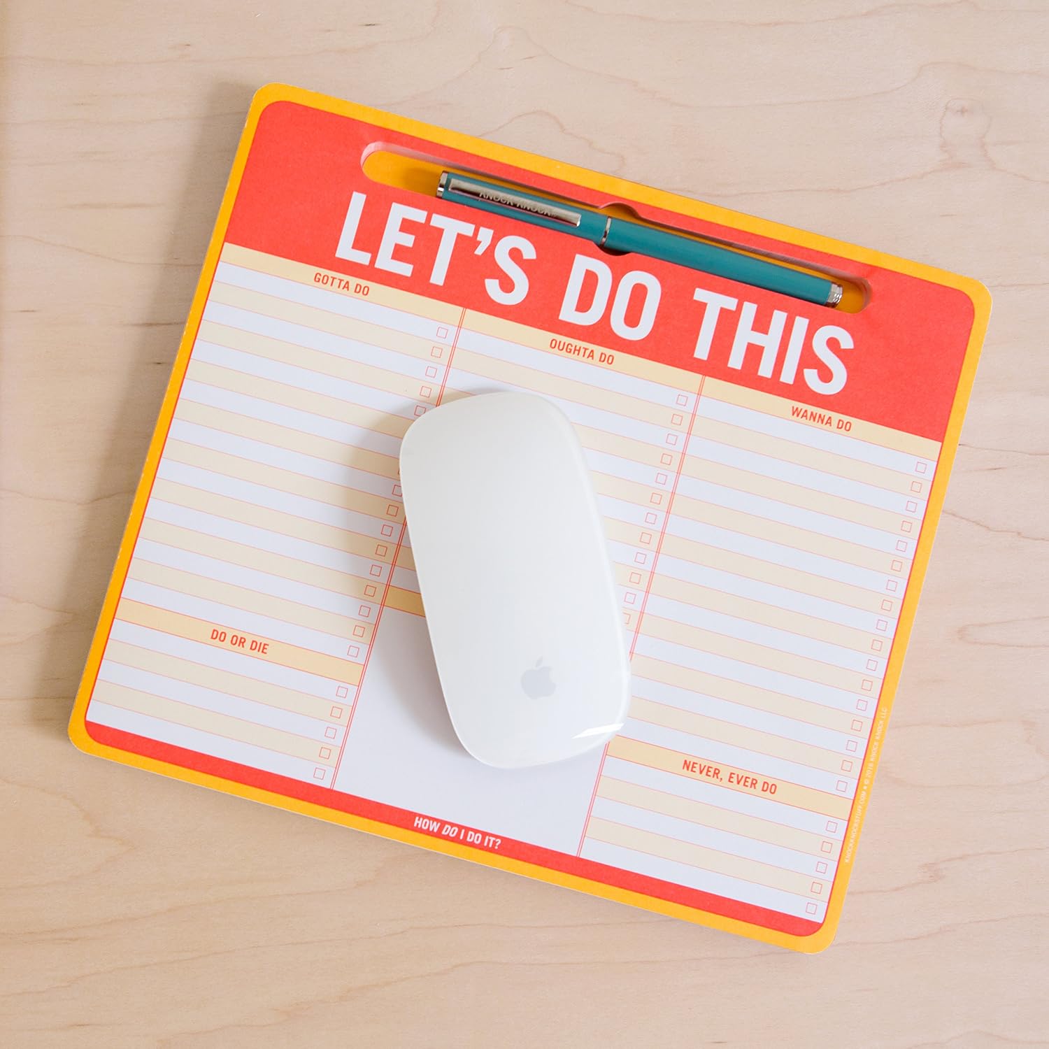 Knock Knock Let's Do This Paper Mousepad with Pen Holder (12613)