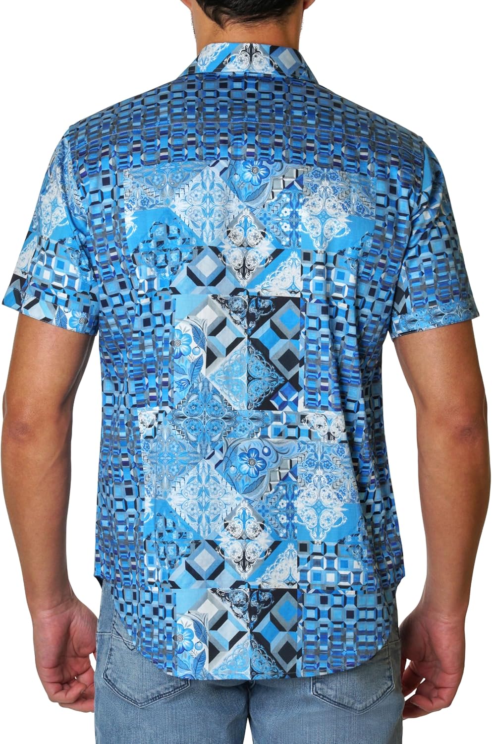 Robert Graham Mens Short Sleeve Patterned Button Down Shirt - Image 2